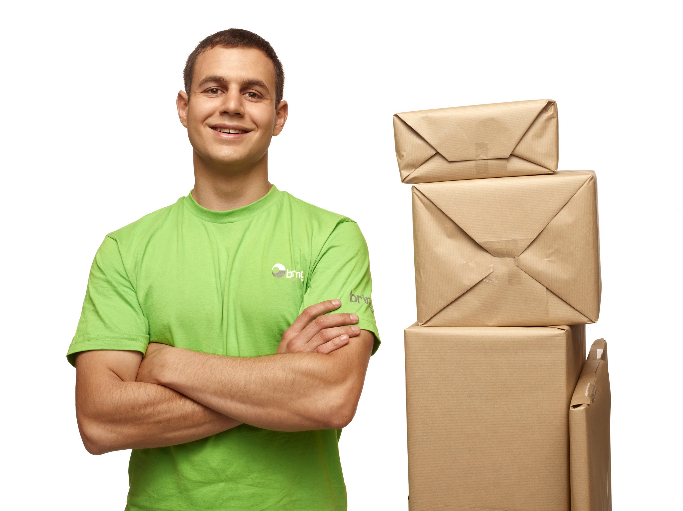 Bring employee with parcels