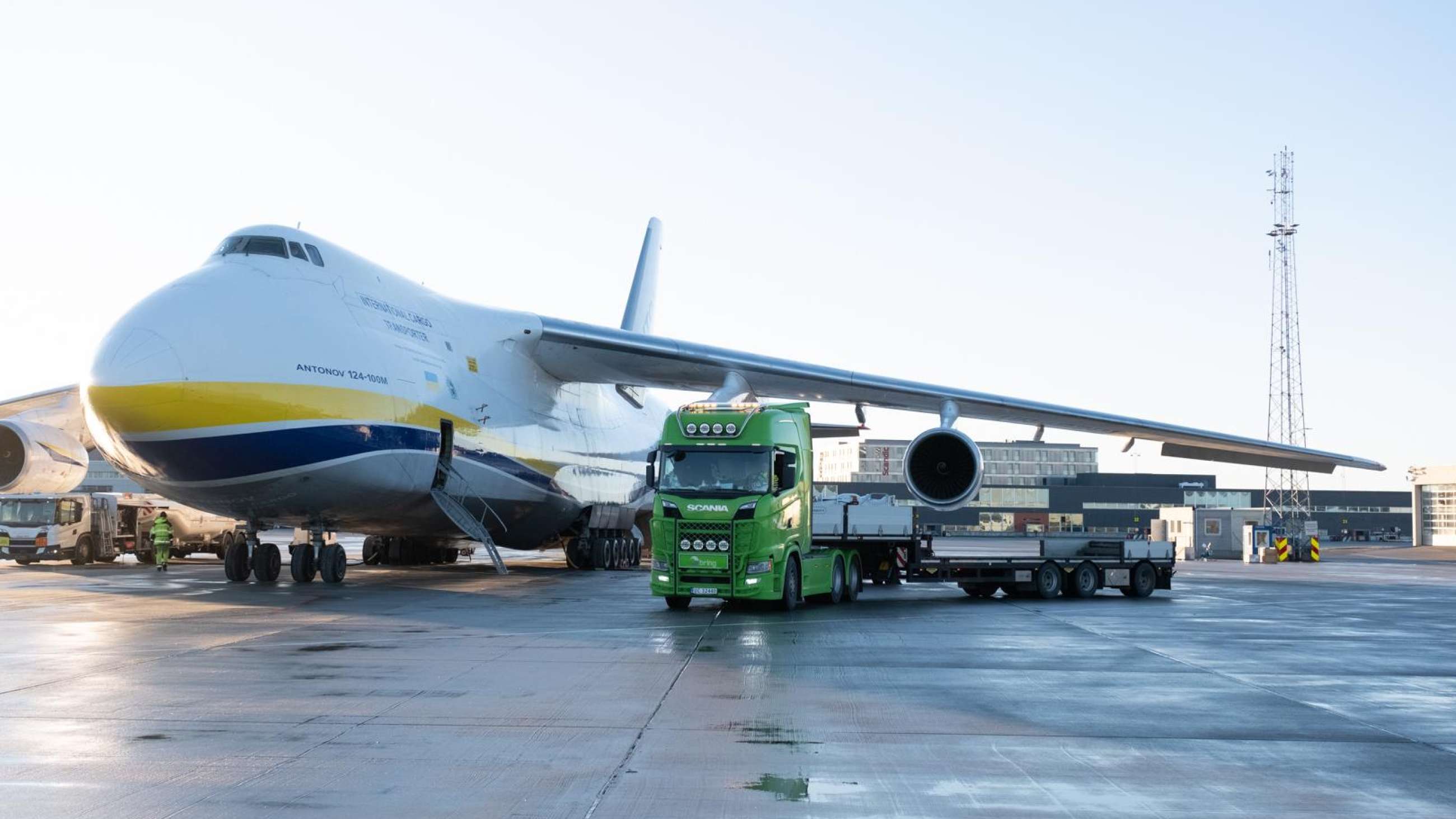 Airplane and truck