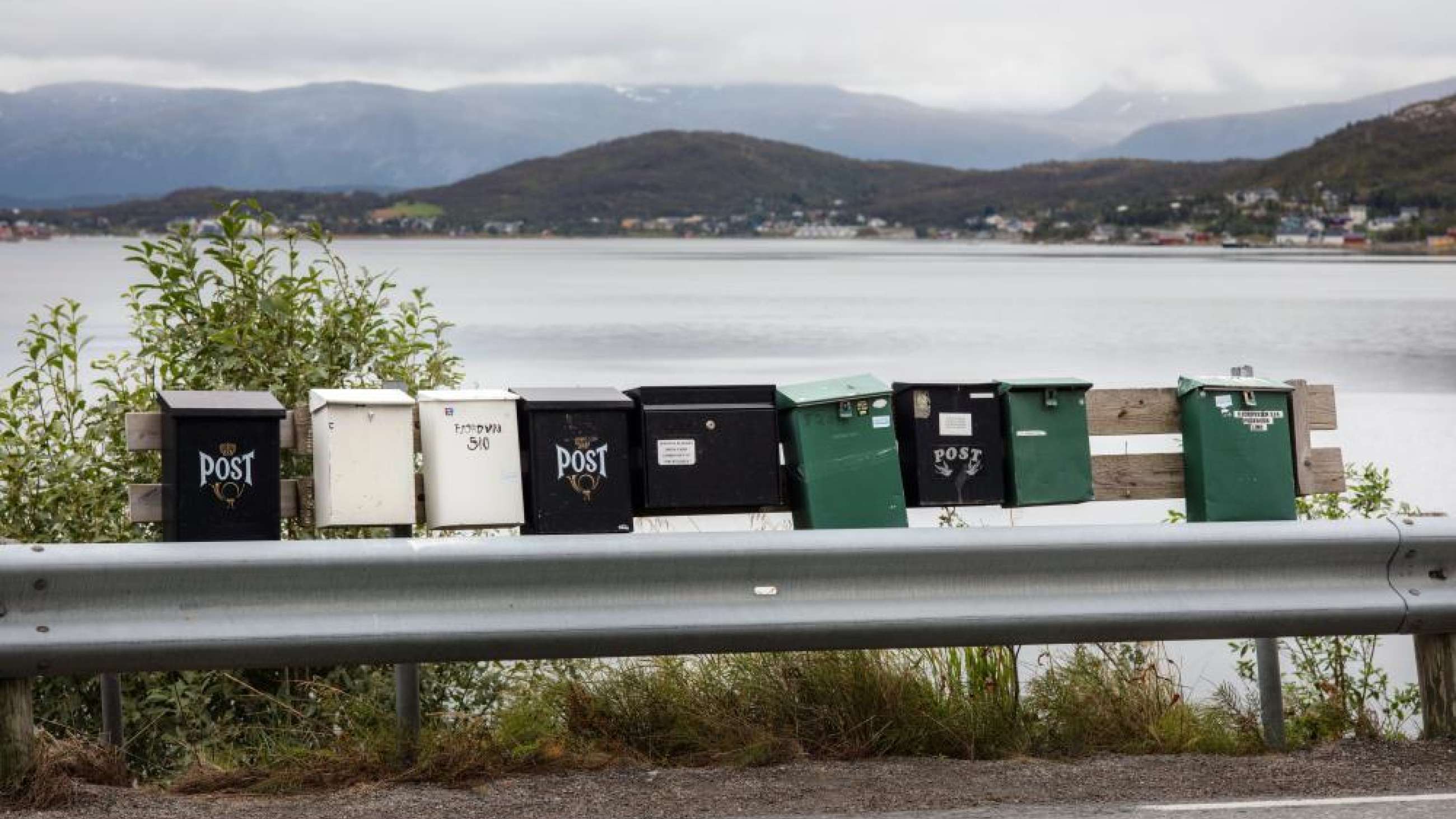 Mailboxes along a road